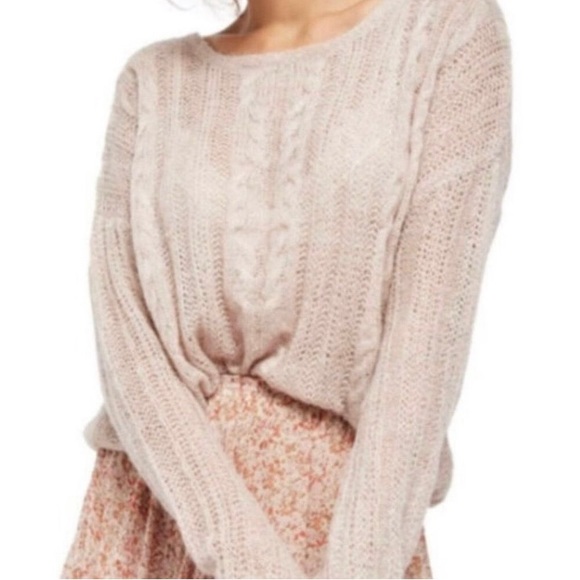 Free People Sweaters - Free People Angel Soft blush pink slouchy loose knit sweater.